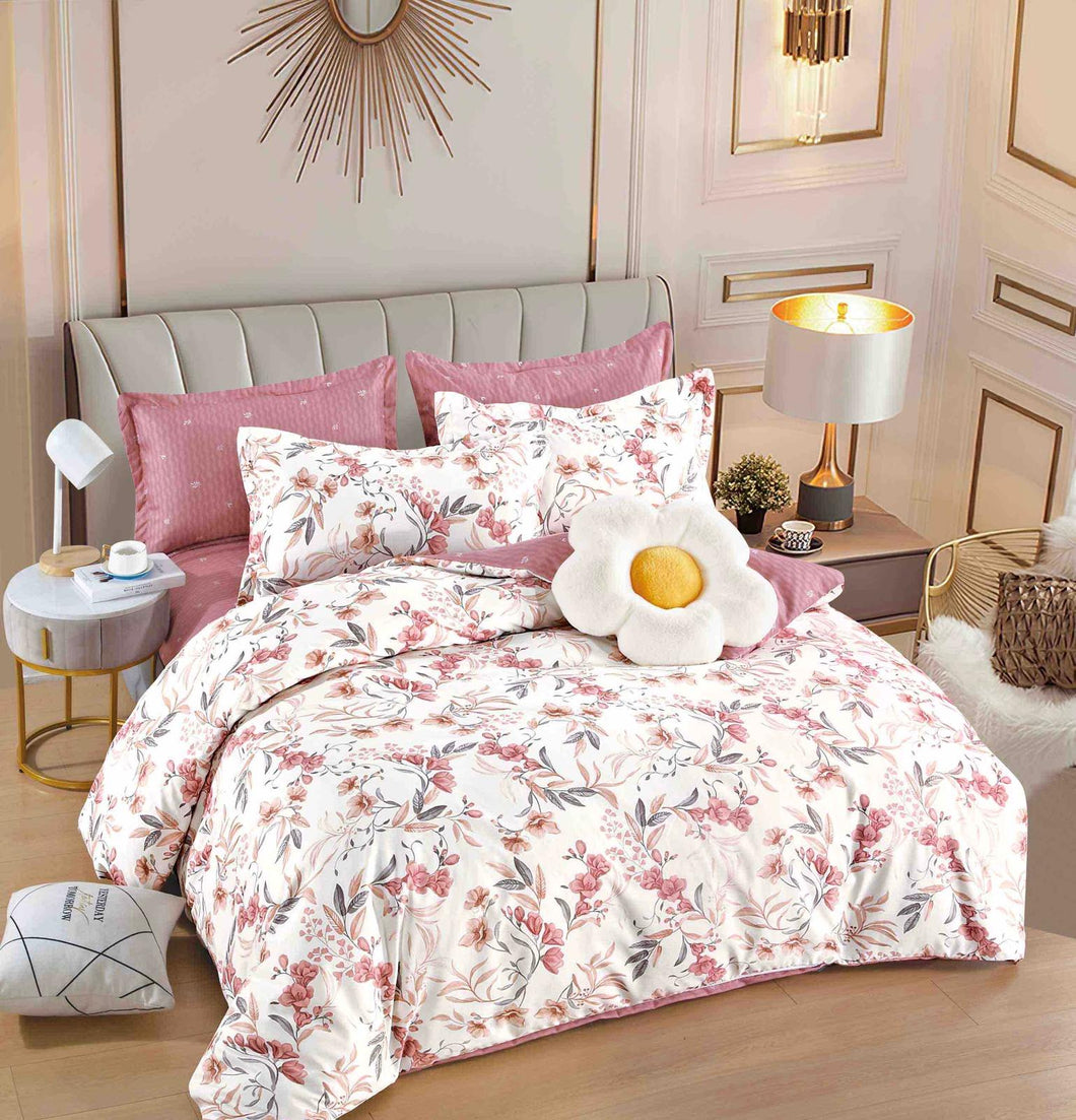 Lenjerie pat dublu, FINET, cu elastic, 6 piese, F-382