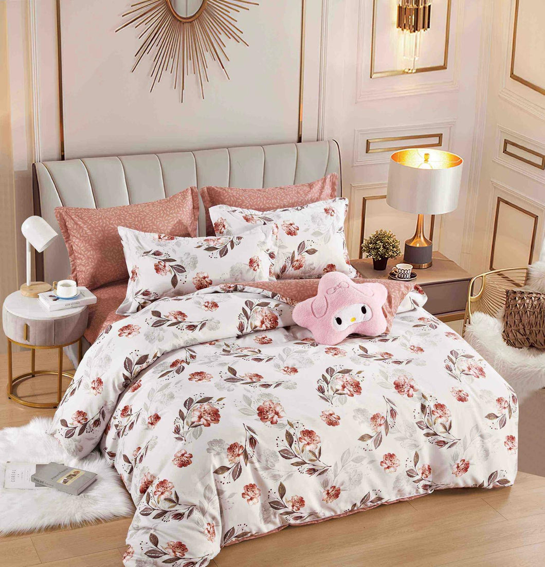 Lenjerie pat dublu, FINET, cu elastic, 6 piese, F-376