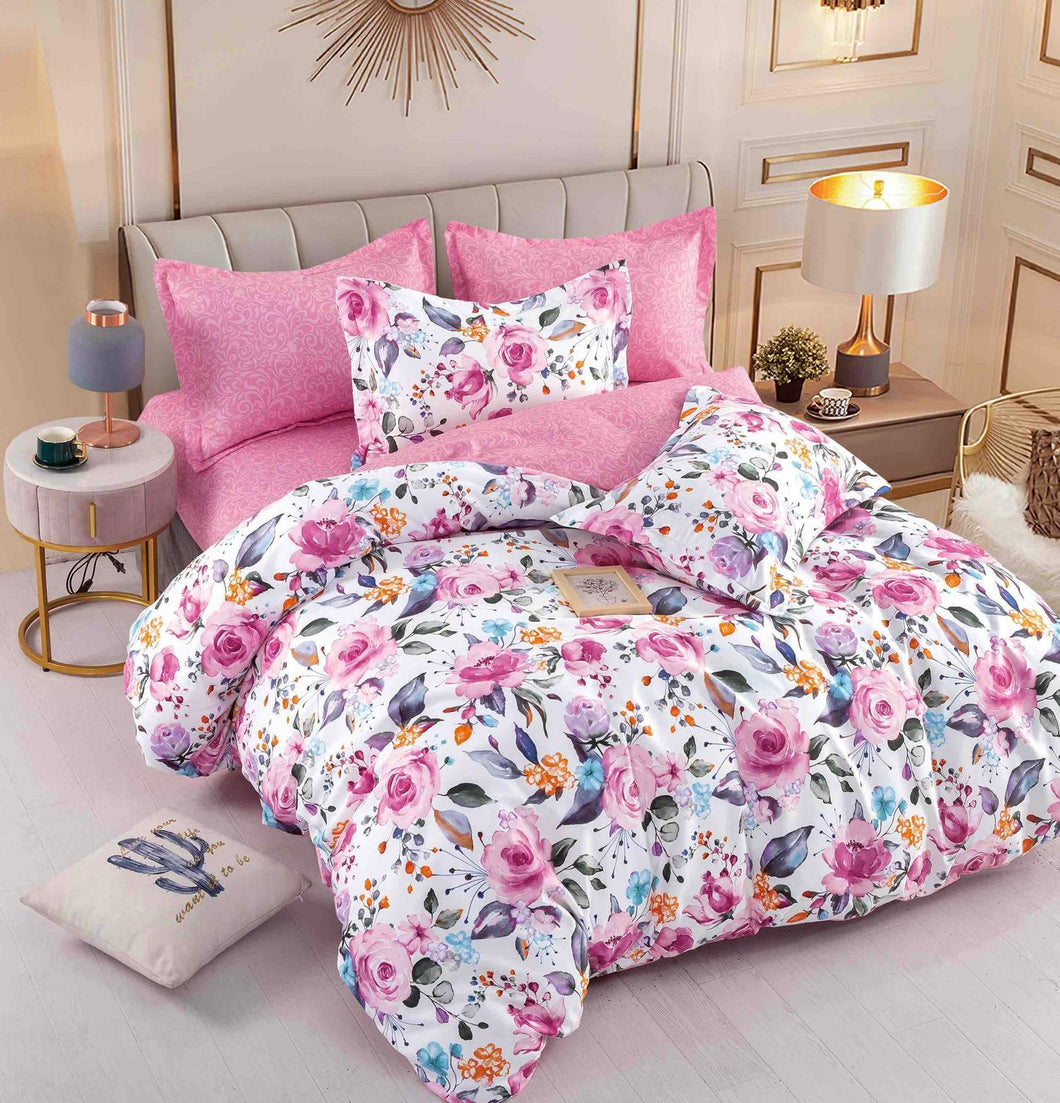 Lenjerie pat dublu, FINET, cu elastic, 6 piese, F-373