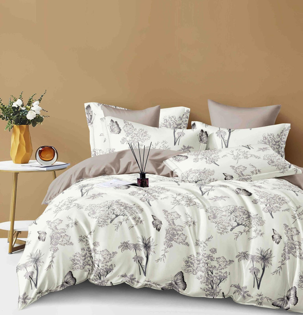 Lenjerie pat dublu, FINET, cu elastic, 6 piese, F-401