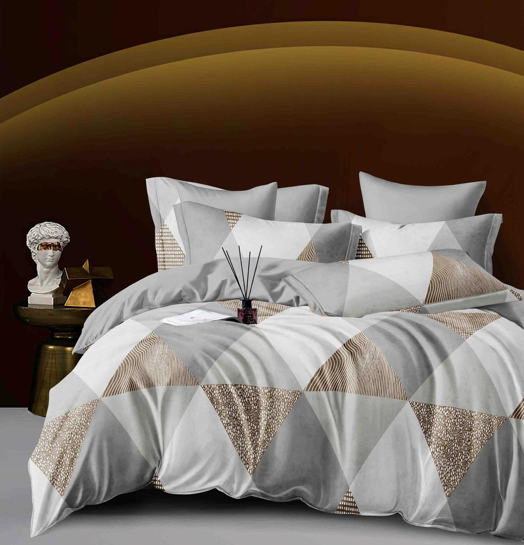 Lenjerie pat dublu, FINET, cu elastic, 6 piese, F-400