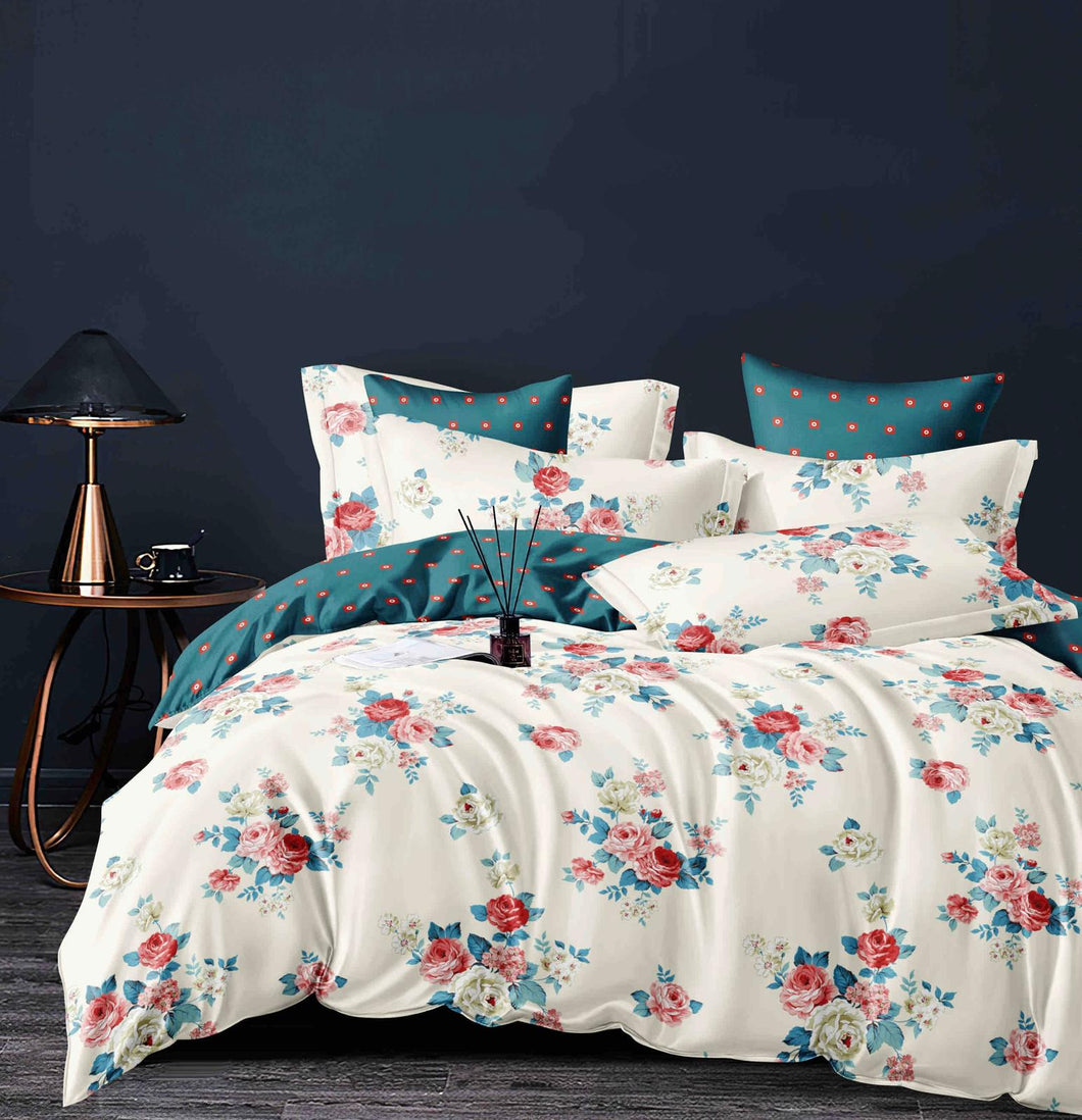 Lenjerie pat dublu, FINET, cu elastic, 6 piese, F-399