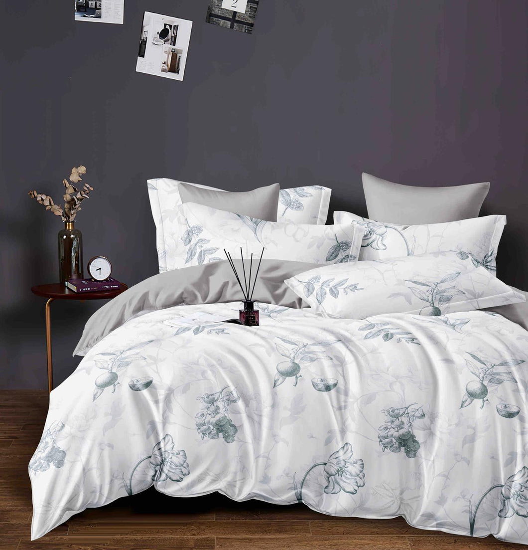 Lenjerie pat dublu, FINET, cu elastic, 6 piese, F-398