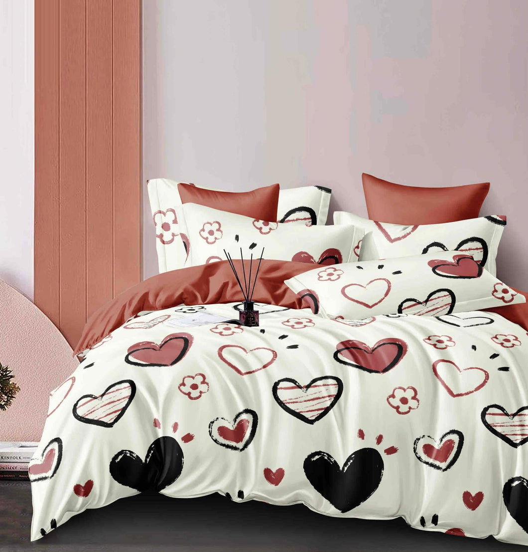 Lenjerie pat dublu, FINET, cu elastic, 6 piese, F-396